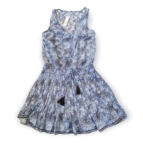 Poupette St. Barth Hana Mini Dress, Size M, Blue print, NWT - Picture 8 of 15